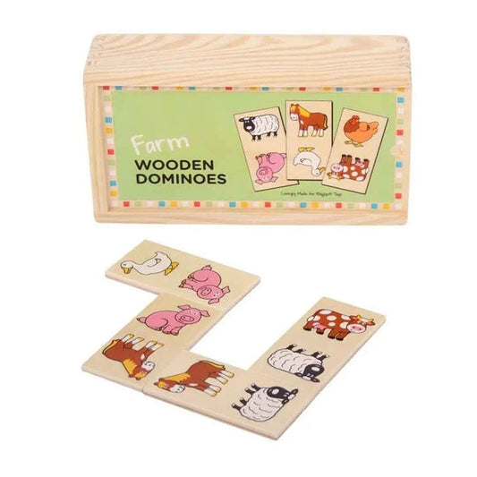 Bigjigs Toys - Wooden Dominoes - Farm