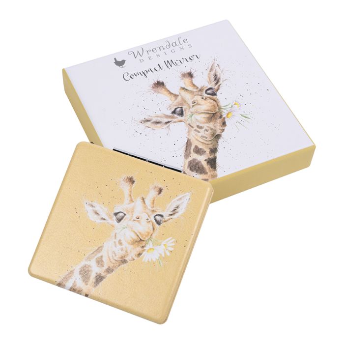 Wrendale Designs - 'Flowers' Giraffe Compact Mirror