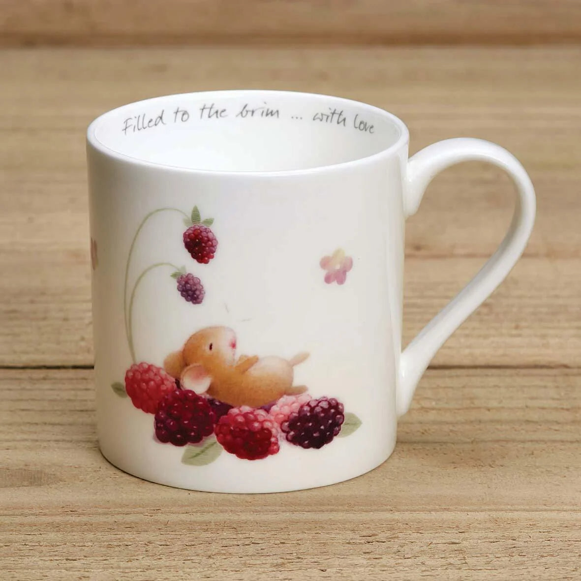 Gingerbetty - Mouse and Blackberries- Bone China Mug