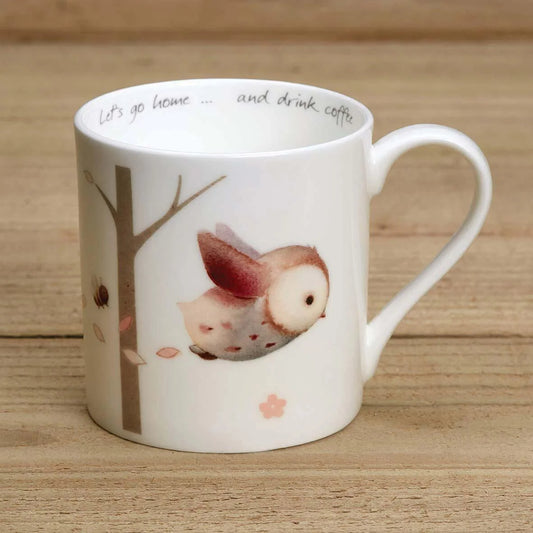 Gingerbetty - Owl and Trees - Bone China Mug