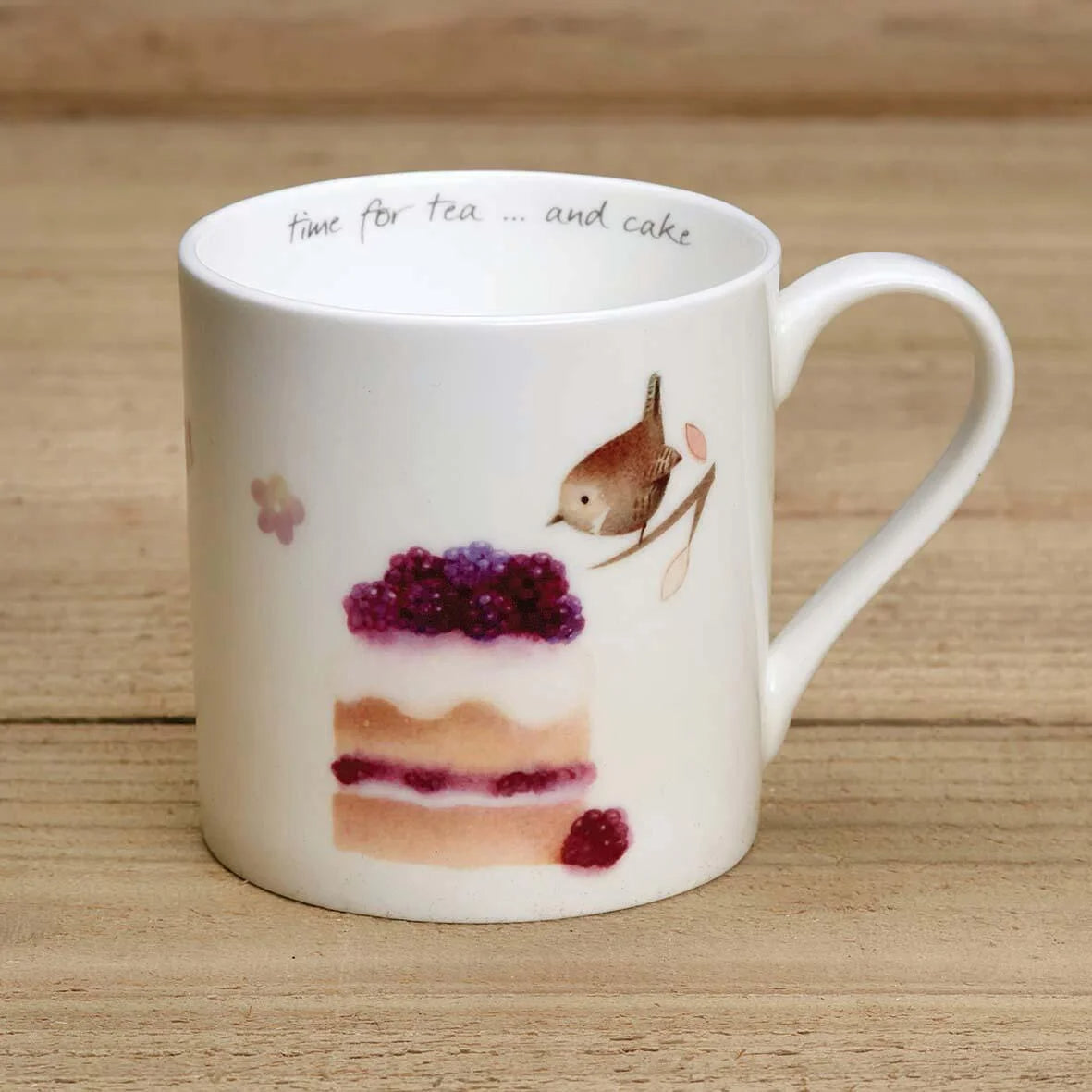 Gingerbetty - Wren & Blackberry Cake - Bone China Mug
