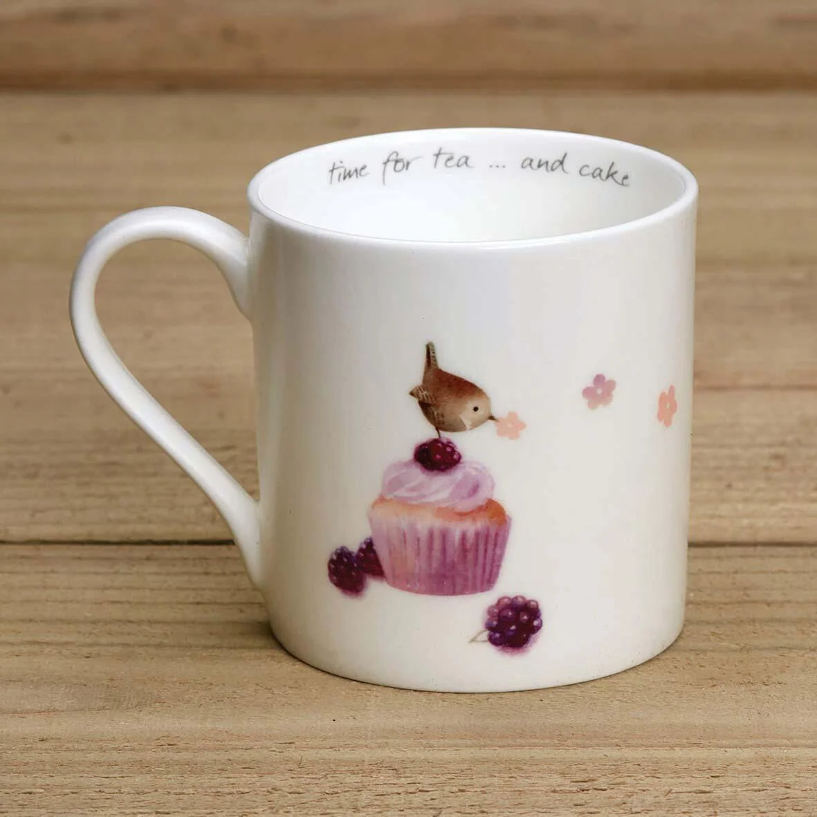Gingerbetty - Wren & Blackberry Cake - Bone China Mug