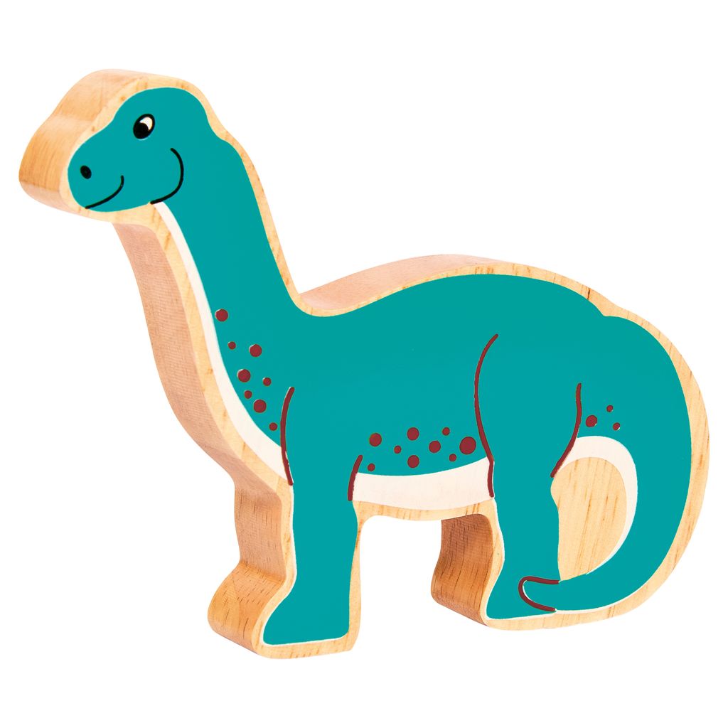 Lanka Kade - Wooden Turquoise Diplodocus