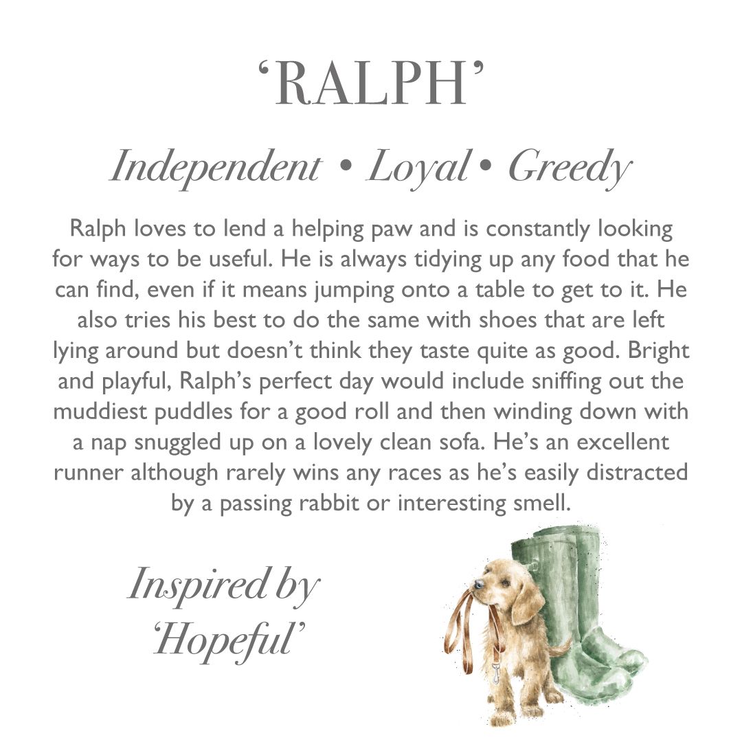 Wrendale Designs - Ralph Dog Soft Plush Character - Junior