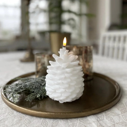 Deluxe Homeart - Real Wax LED Pine Cone Candle