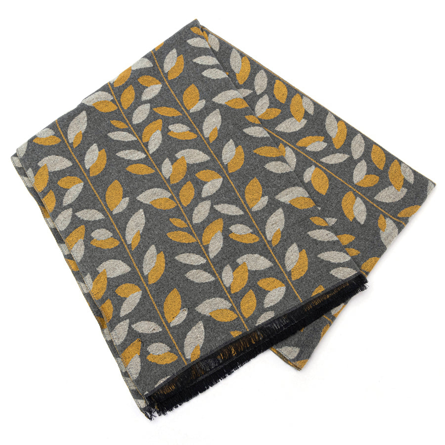Miss Sparrow - Mini Leaves Scarf - Grey