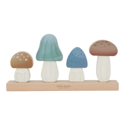 Little Dutch -  Stacking Puzzle Mushrooms - Forest Friends