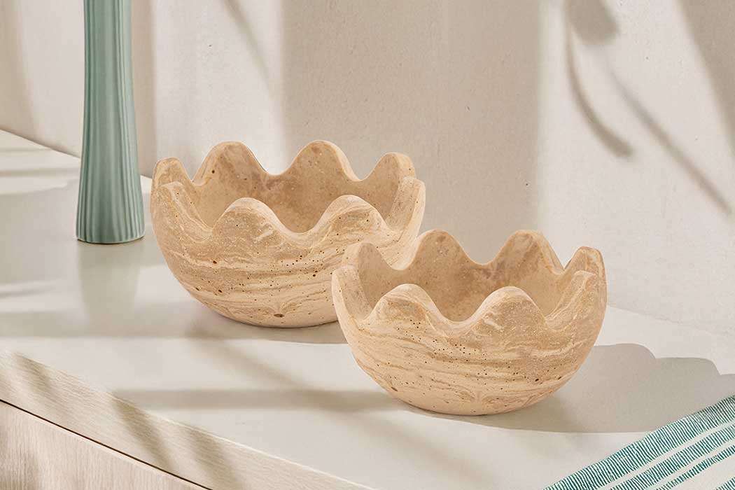 Travertrine Trava Bloom Bowl - Small