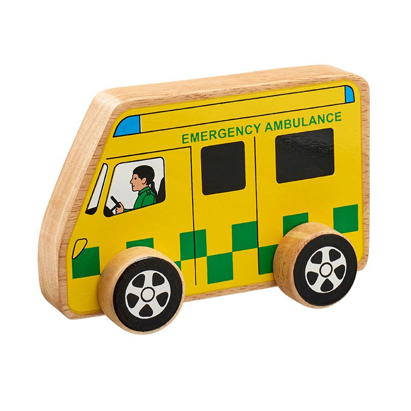 Lanka Kade - Wooden Ambulance Push Along Toy