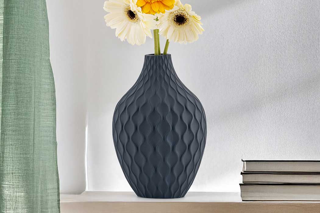 Marbo Wave Storm Blue Vase - Large