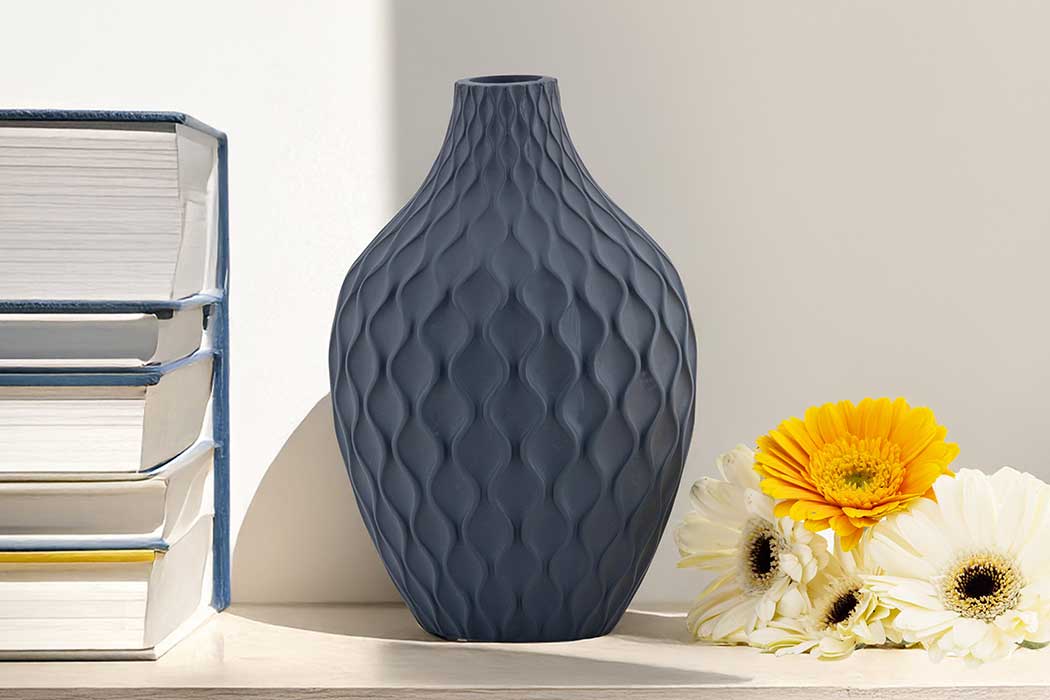 Marbo Wave Storm Blue Vase - Large